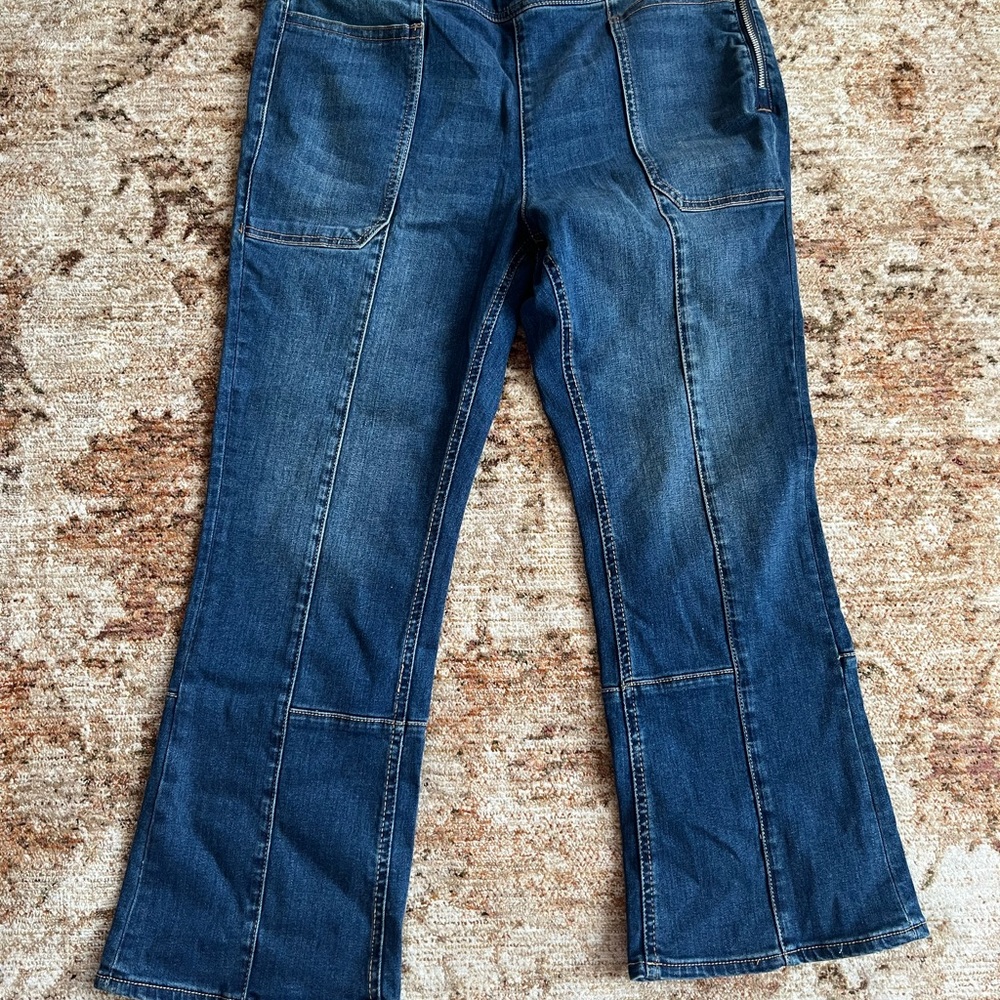 Pilcro and the Letterpress Dark Blue Ankle Jeans